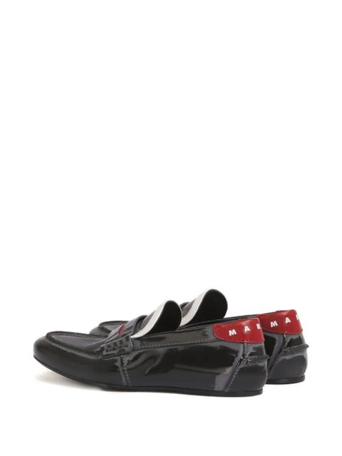 Marni penny-strap leather loafers - Black - zdjęcie produktu nr 2