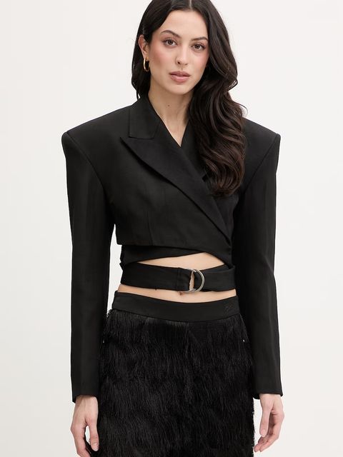 Karl Lagerfeld marynarka damska z lnu Karl Lagerfeld Studio - zdjęcie produktu nr 1