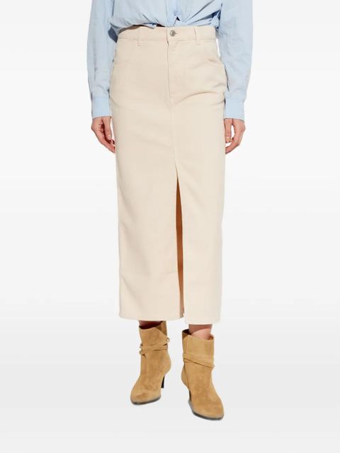 ISABEL MARANT button-fastening slit skirt - Neutrals