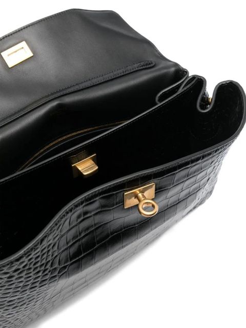 Balenciaga medium Rodeo crocodile-effect tote bag - Black - zdjęcie produktu nr 2