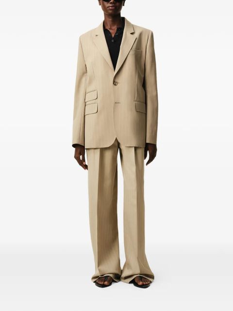 AMI Paris striped single-breasted blazer - Neutrals - zdjęcie produktu nr 2