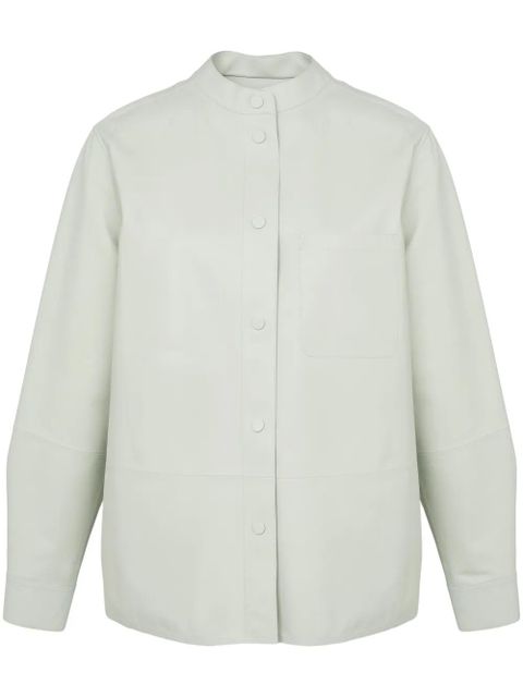 Yves Salomon leather overshirt - Green - zdjęcie produktu nr 1