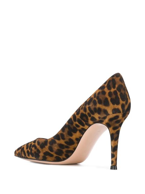 Gianvito Rossi Gianvito 85mm leopard-print pumps - Brown