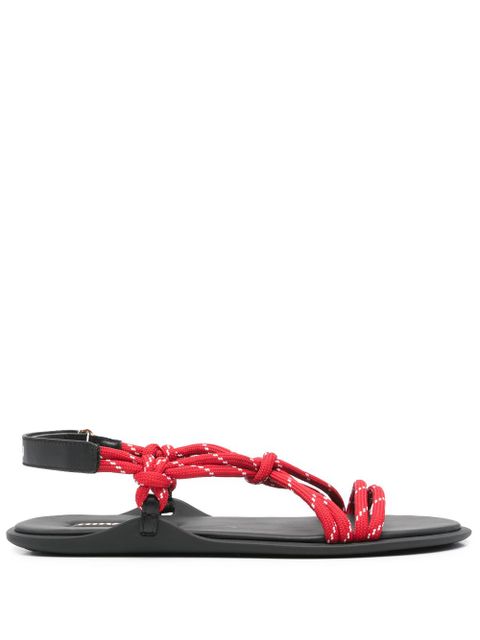 Miu Miu flat rope sandals - Red - zdjęcie produktu nr 1