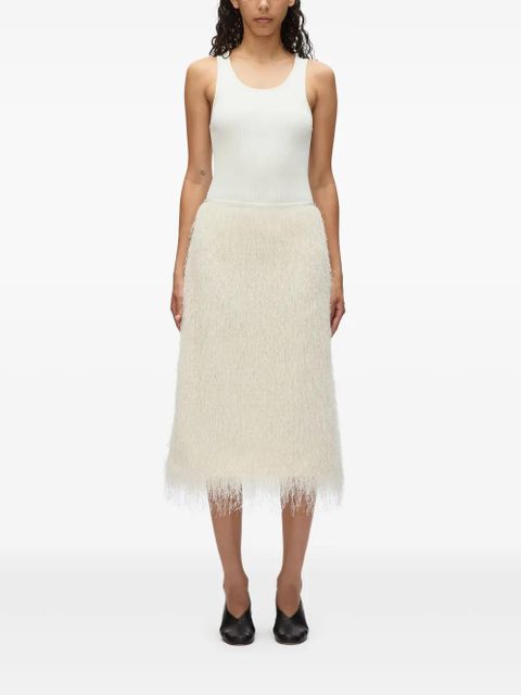 3.1 Phillip Lim fringed midi skirt - White - zdjęcie produktu nr 1