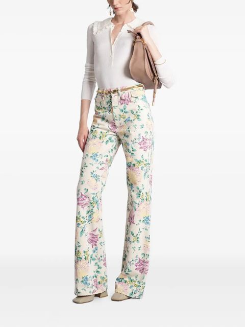 Chloé floral-print jeans - Neutrals - zdjęcie produktu nr 2