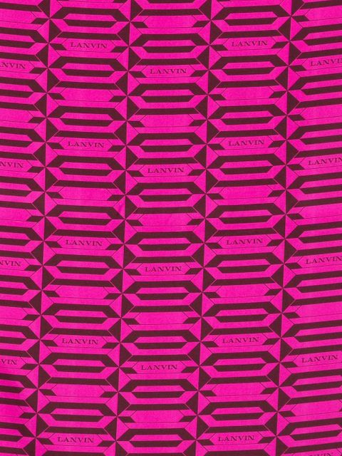 Lanvin geometric-pattern silk scarf - Pink