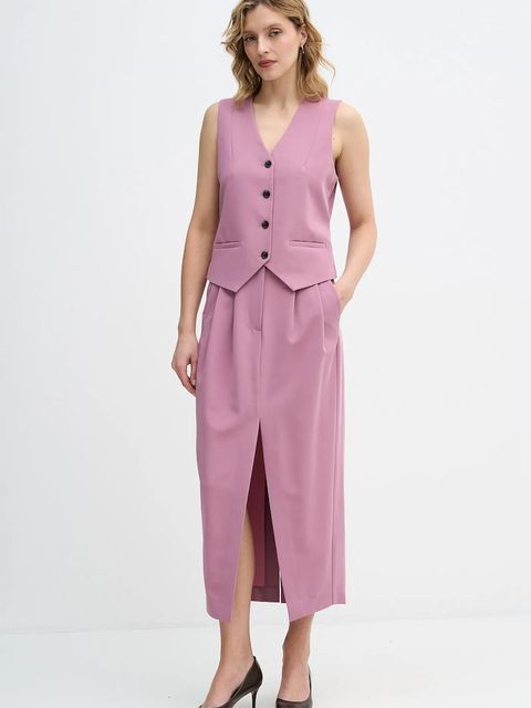 Sisley spódnica kolor różowy maxi ołówkowa 4KVXL002W - zdjęcie produktu nr 2