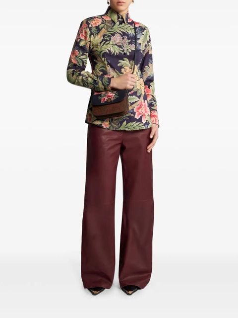 ETRO floral-print long-sleeve shirt - Green