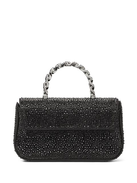 Versace La Medusa crystal-embellished mini bag - Black