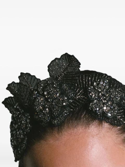 Jennifer Behr Casablanca floral headband - Grey