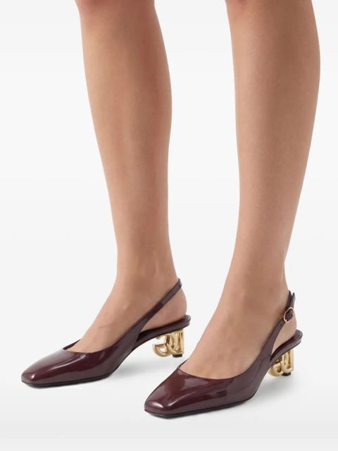 Dolce & Gabbana leather slingback pumps - Red