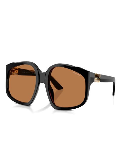 Miu Miu Eyewear oversize-frame sunglasses - Black - zdjęcie produktu nr 2