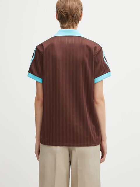 adidas Originals t-shirt Football Tee damski kolor brązowy JY3542 - zdjęcie produktu nr 2