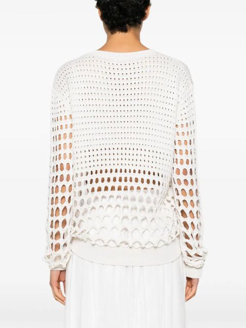 Chloé open-knit sweater - White