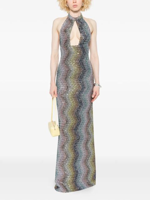 Missoni halterneck maxi dress - Grey - zdjęcie produktu nr 2