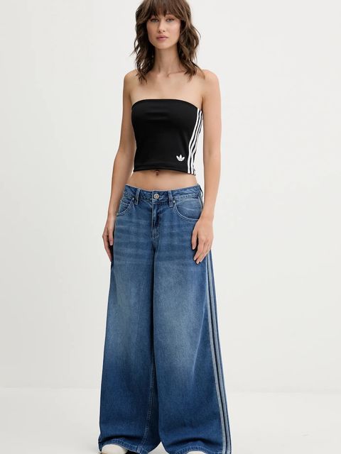 adidas Originals top 3-Stripes kolor czarny dekolt hiszpański JX7717