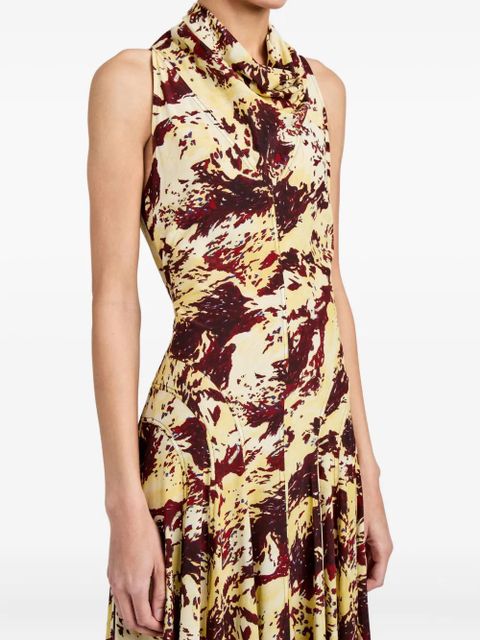Proenza Schouler Adelide printed-pattern midi dress - Neutrals