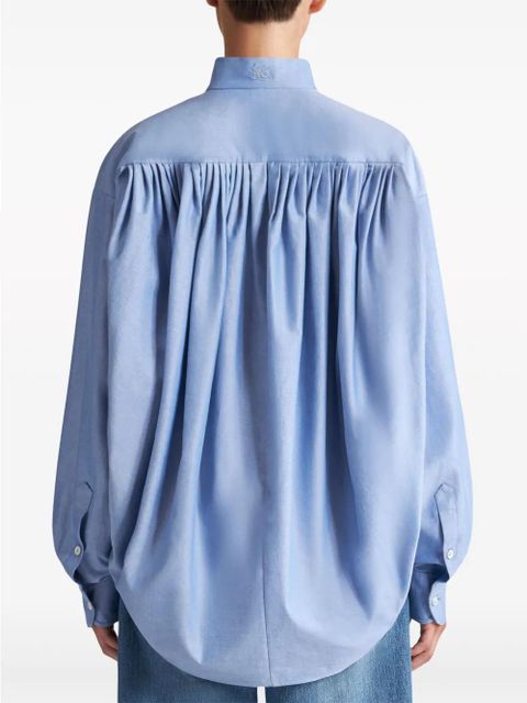 ETRO pleated cotton shirt - Blue