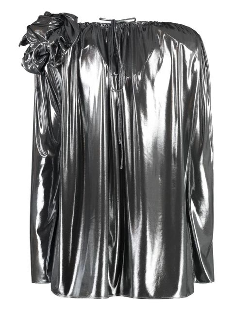 Magda Butrym v-neck blouse - Silver - zdjęcie produktu nr 2