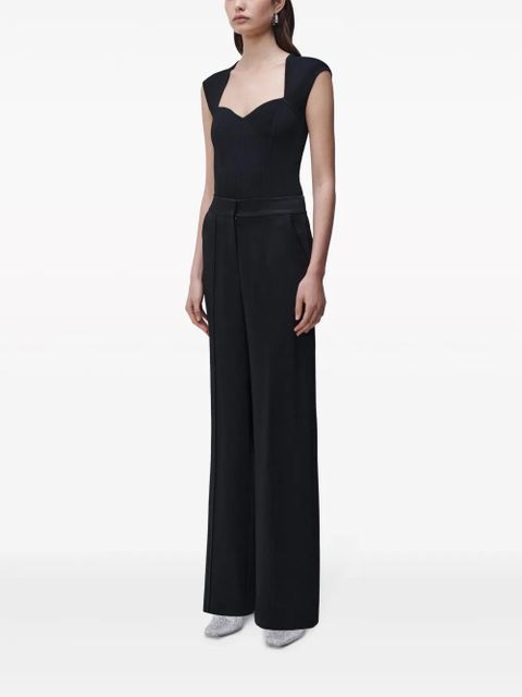 Simkhai Kyra high-waisted crepe trousers - Black