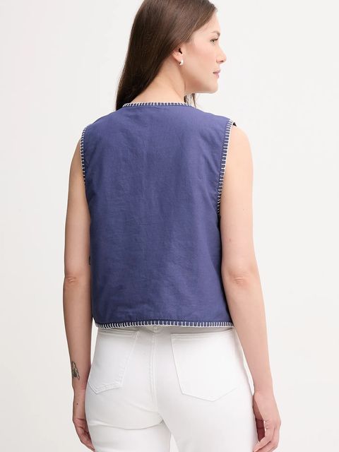 Hoss Intropia kamizelka kolor niebieski niezapinana 5472057