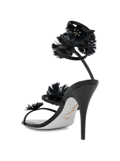 René Caovilla 100mm Jolene sandals - Black