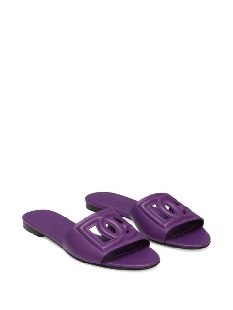 Dolce & Gabbana leather sandals - Purple