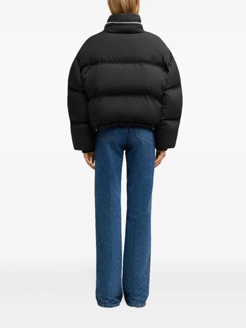 AMI Paris logo-print puff jacket - Black