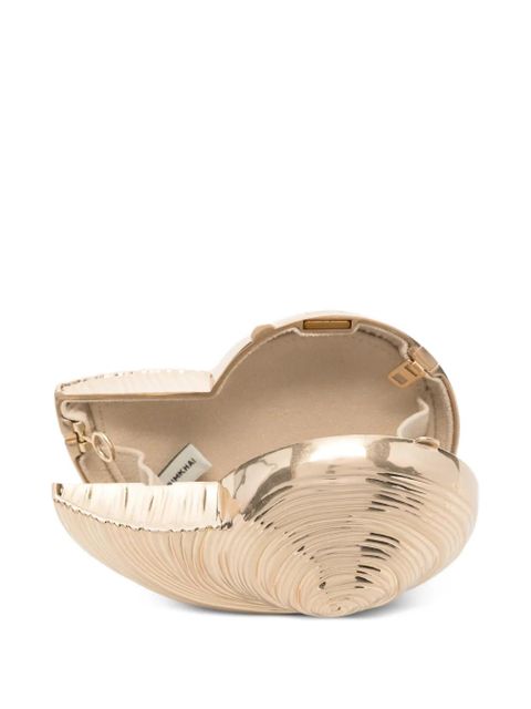 Simkhai spiral-shell clutch bag - Gold
