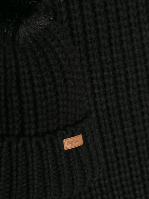 Barbour ribbed-knit scarf & beanie set - Black - zdjęcie produktu nr 2