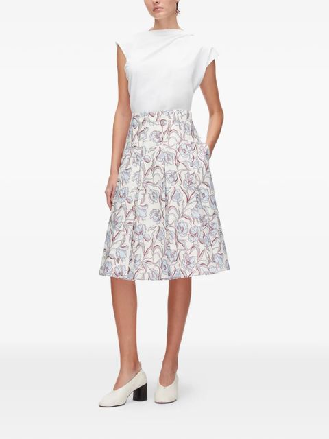 3.1 Phillip Lim floral-print midi skirt - Neutrals