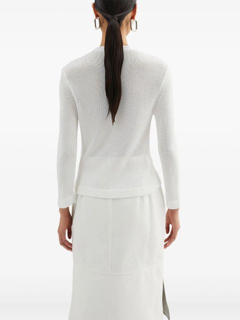 Jil Sander embroidered cardigan - White