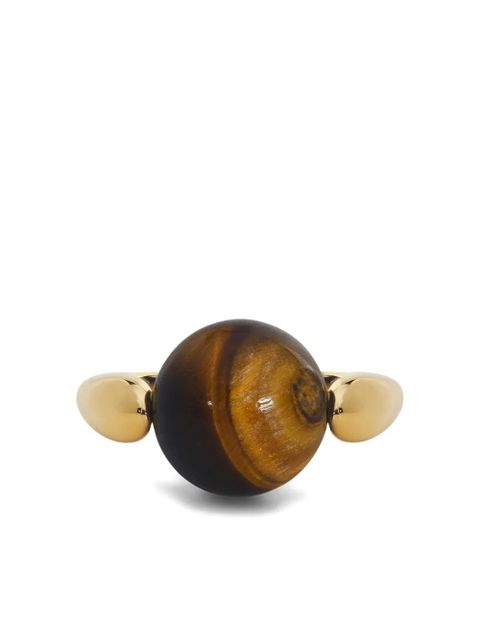 Monica Vinader gold tiger-eye ring