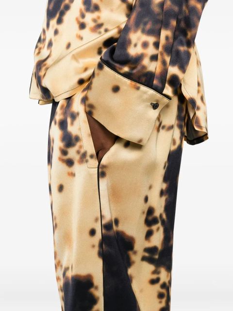 Victoria Beckham elasticated-waist printed trousers - Yellow