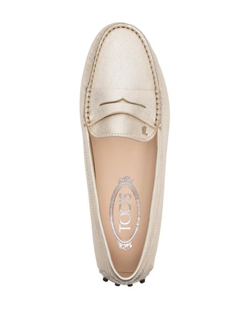 Tod's Gommino leather loafers - Gold