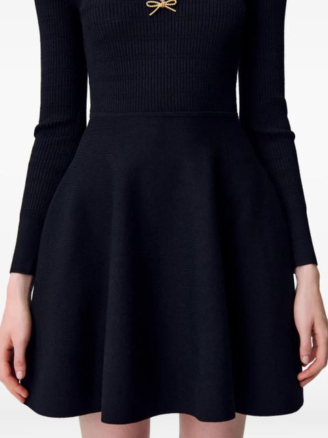 Claudie Pierlot bow-detail skater dress - Black