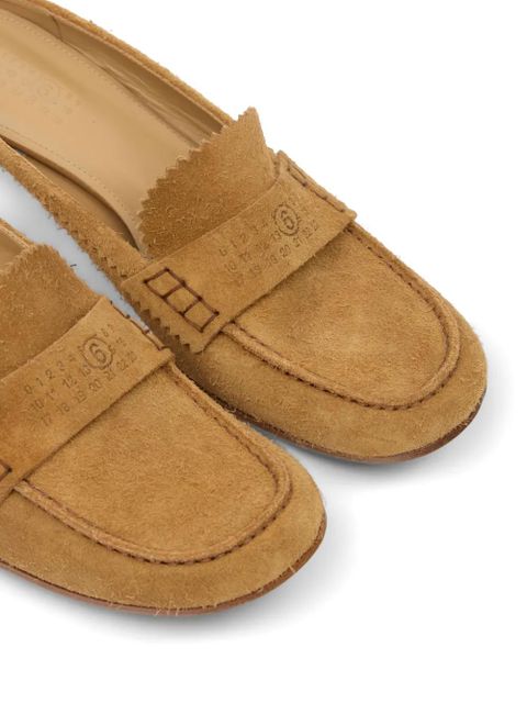 MM6 Maison Margiela leather slippers - Neutrals