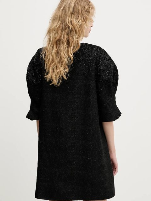 Stine Goya sukienka kolor czarny mini oversize SG-PF25-D128-2379