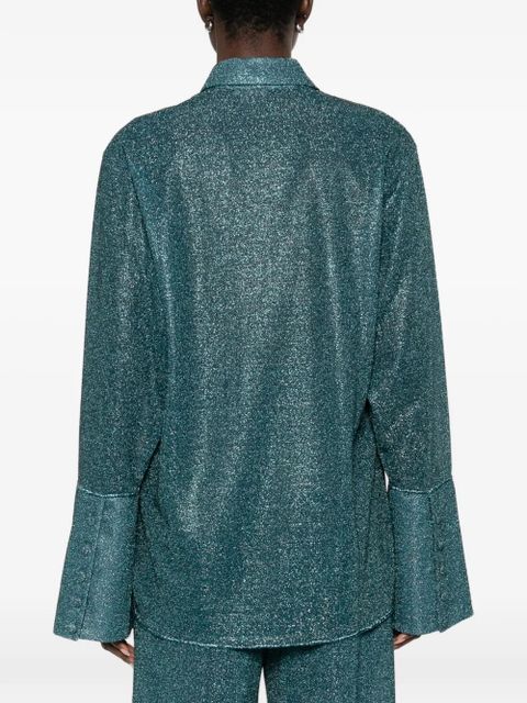 Oséree Lumière flared sleeve shirt - Green