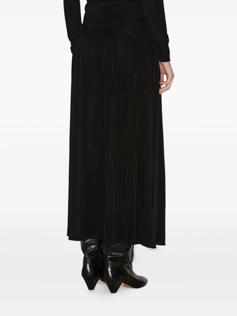 ISABEL MARANT pleated midi skirt - Black