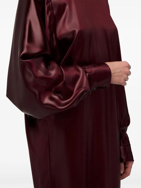 Ferragamo satin high-neck dress - Red