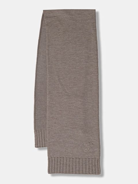 Emporio Armani szalik wełniany damski kolor beżowy gładki EW003130 AF19981 - zdjęcie produktu nr 1