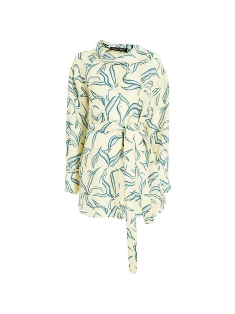 Proenza Schouler Lalia leaf-print mini dress - Neutrals - zdjęcie produktu nr 1