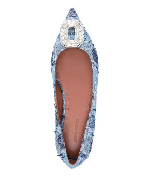 Amina Muaddi Camelia ballet flats - Blue - zdjęcie produktu nr 2