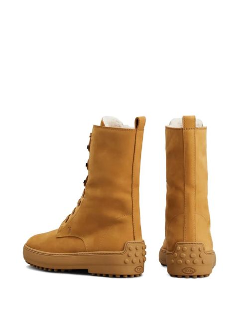 Tod's lace-up gommino boots - Neutrals