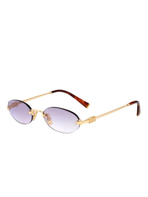 Miu Miu Eyewear oval-frame sunglasses - Gold