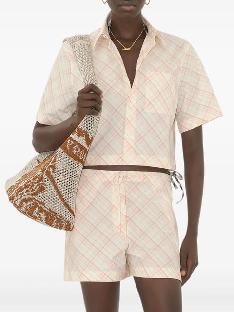 Burberry check cotton shirt - Pink - zdjęcie produktu nr 2