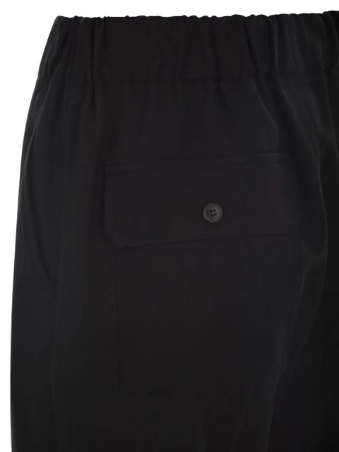 Weekend Max Mara Hateley elasticated waist patch pocket trousers - Black
