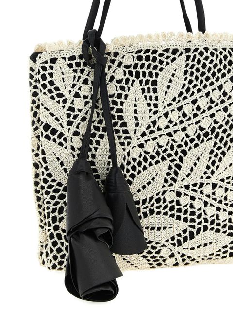 Magda Butrym Julia contrasting-crochet tote bag - White
